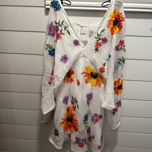 ASOS White Mini Dress Flowers - Picture 5 of 5